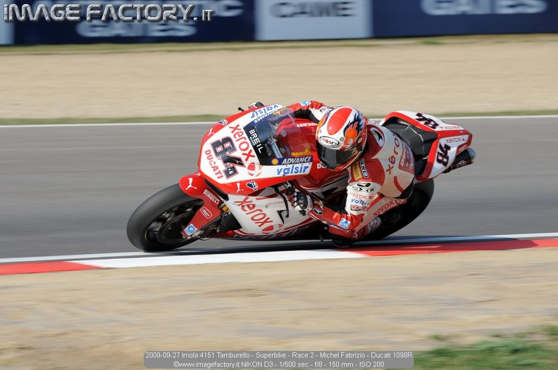 2009-09-27 Imola 4151 Tamburello - Superbike - Race 2 - Michel Fabrizio - Ducati 1098R.jpg